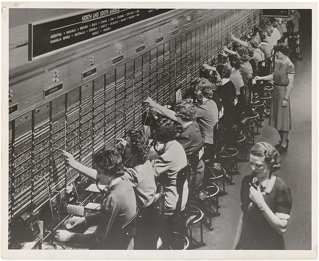 Photograph of Women Working at a Bell System Telephone Switchboard. 1940-1945.jpg