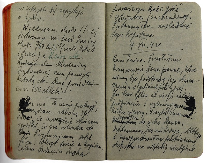 Deux pages de son journal.jpg