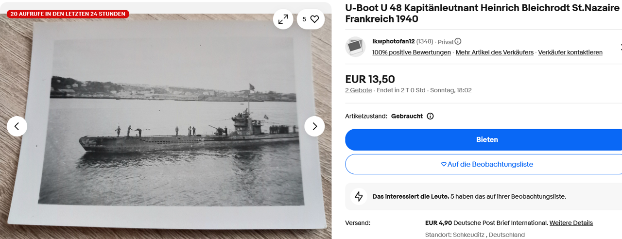 Screenshot 2026-01-02 at 18-04-36 U-Boot U 48 Kapitänleutnant Heinrich Bleichrodt St.Nazaire Frankreich 1940 eBay.de.png