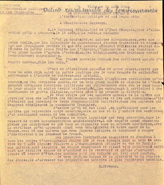 courrier ministre Mireaux 16-08-1940 non coté 2.jpg
